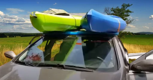 Strap Two Kayaks to A Roof Rack