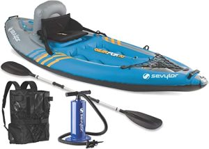 Sevylor Quikpak K1 1-Person Kayak Blue fishing kayak