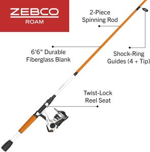 Zebco Roam Spinning Reel and Fishing Rod Combo