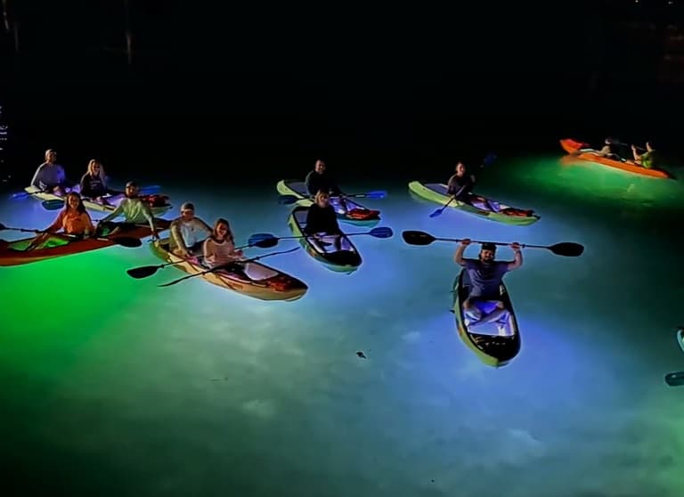 night kayaking