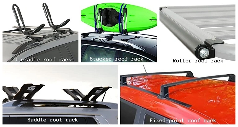 Types of roof racks to transport kayaks