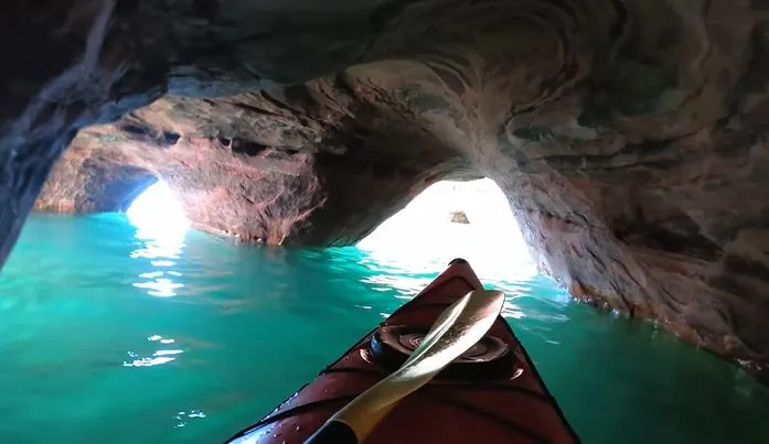 Apostle Island offers kayaking in the sea caves