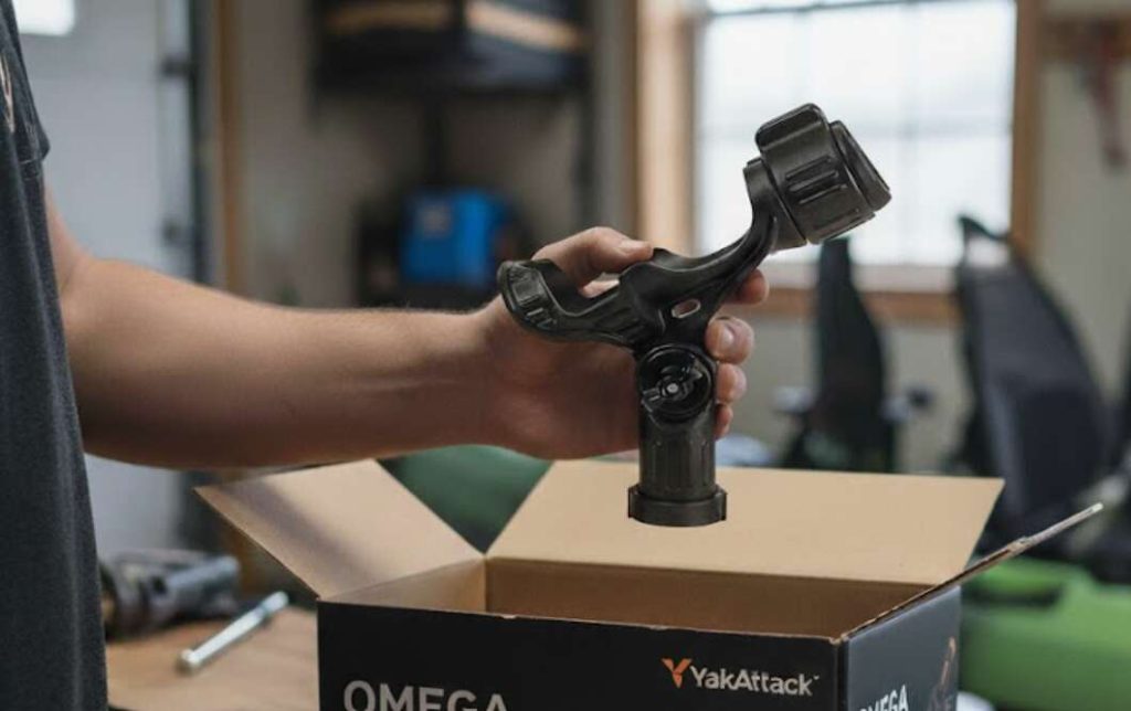 Unboxing YakAttack Rod Holder during review