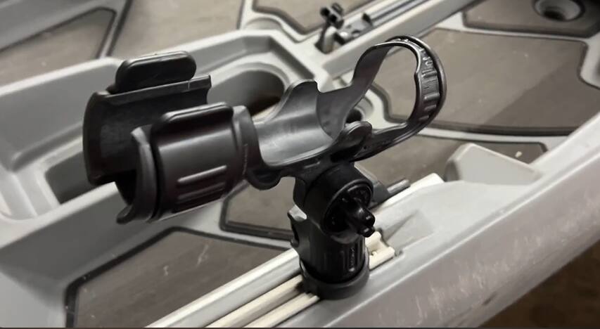 YakAttack Omega Rod Holder Review track mounted lockNload